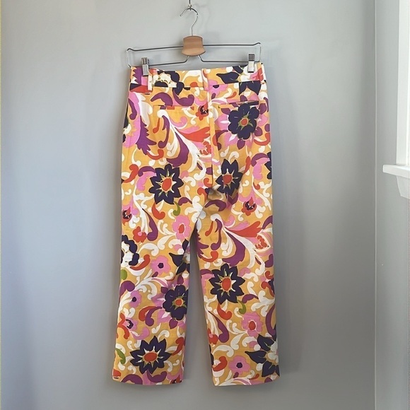J. Crew Collection High Rise Peyton Pant in Ratti Curly Floral SZ 0 - Picture 5 of 7